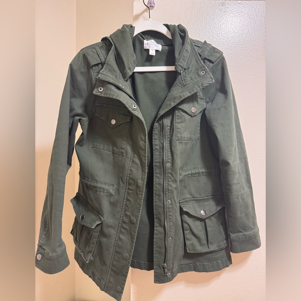 Market & Spruce Kathleen Olive Utility Jacket
